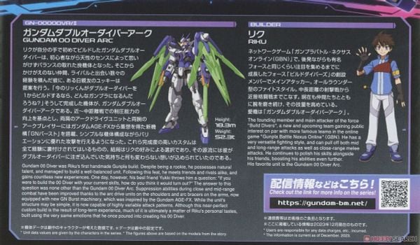 HG GBM 1/144 Gundam 00 Diver Arc
