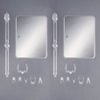 ACTION BASE 7 - CLEAR COLOR MIRROR STICKERS SET