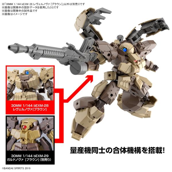 [Pre-order] - Trả hàng 2024 tháng 06 - 30MM 1/144 bEXM-28 REVERNOVA - BROWN - Giá Order: 270k