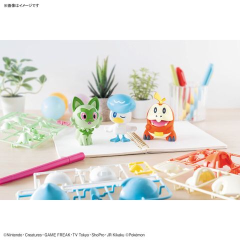 Combo Pokepla Quick - Starter GEN 9 - Sprigatio - Quaxly - Fuecoco - Combo 3 kit mô hình