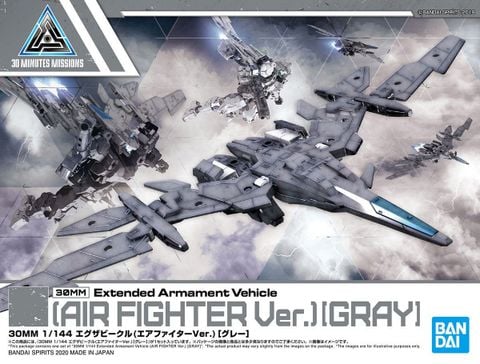 [Pre-order] - 2024 tháng 01 - 30MM 1/144 EXTENDED ARMAMENT VEHICLE - AIR FIGHTER Ver. - GRAY - Giá Order: 170k