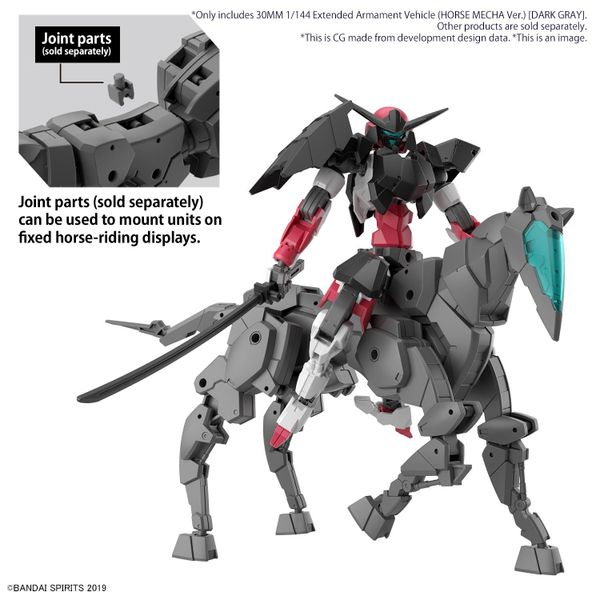 [Pre-order] - Trả hàng 2024 tháng 04 - 30MM 1/144 Extended Armament Vehicle - Horse Mecha Ver. Dark gray - Giá Order: 195k