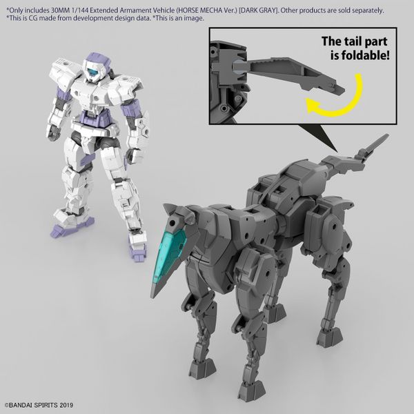 [Pre-order] - Trả hàng 2024 tháng 04 - 30MM 1/144 Extended Armament Vehicle - Horse Mecha Ver. Dark gray - Giá Order: 195k