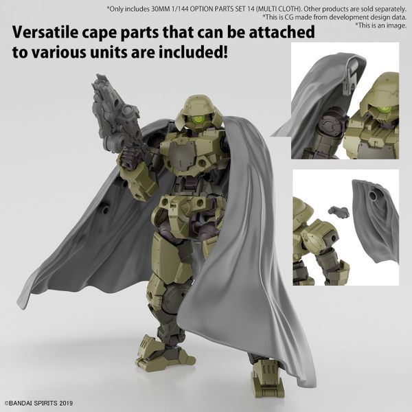 [Pre-order] - 2024 tháng 01 - 30MM 1/144 Option Parts Set 14 - Multi Cloth - Giá Order: 210k