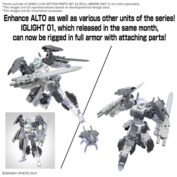 [Pre-order / Đặt trước] 30MM 1/144 Option parts set 20 - Full Armor Unit 1
