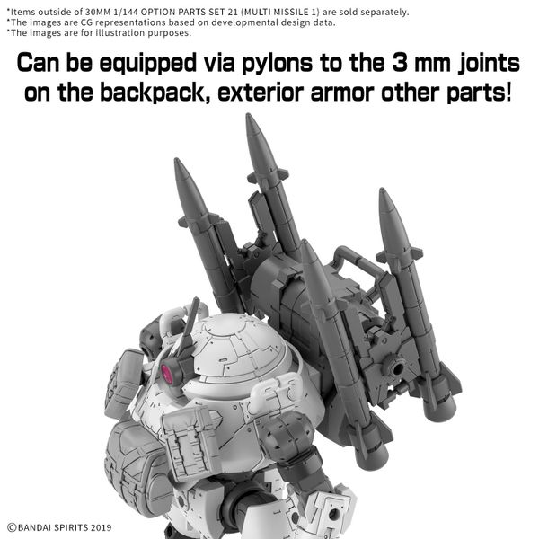 30MM 1/144 Option parts set 21 - Multi Missile 1