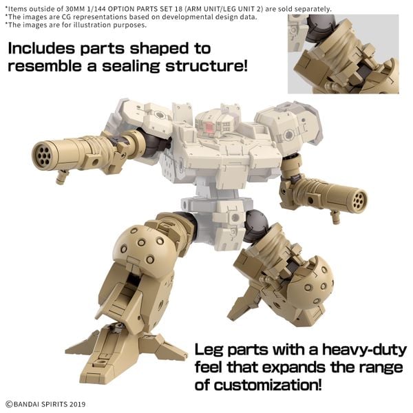 [Pre-order / Đặt trước] 30MM 1/144 Option Parts Set 18 - Arm Unit/Leg Unit 2