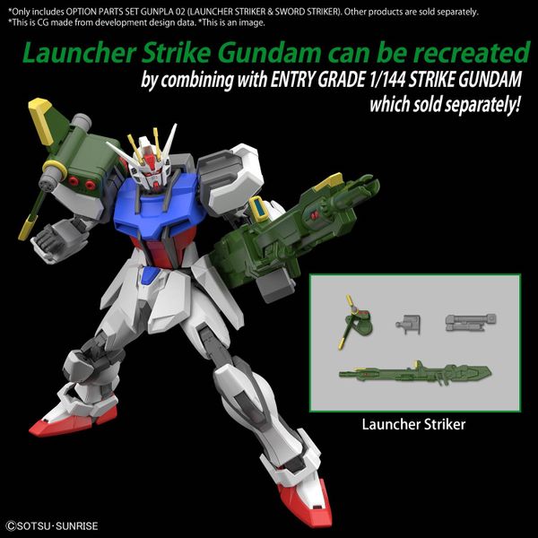 [Pre-order] - Trả hàng 2024 tháng 07 - 1/144 OPTION PARTS SET GUNPLA 02 - LAUNCHER STRIKER & SWORD STRIKER - Giá Order: 215k