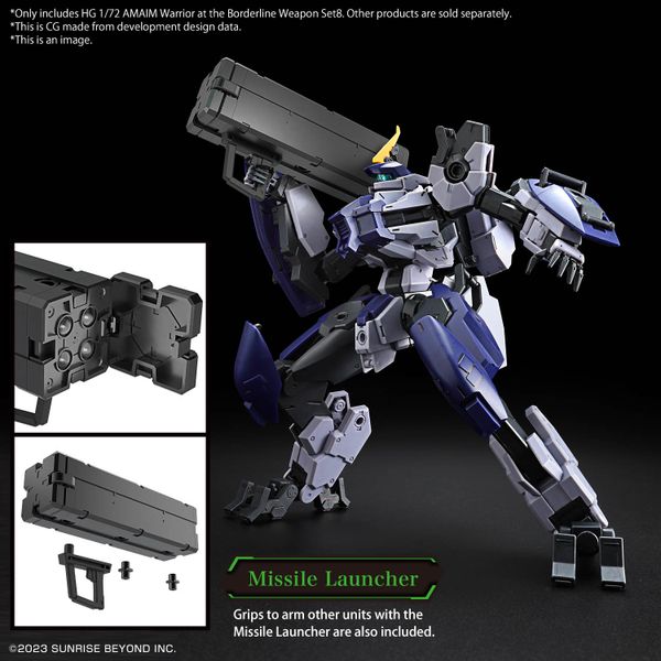 [Pre-order] - Trả hàng 2024 tháng 05 - HG 1/72 Kyoukai Senki AMAIM Warrior at the Borderline Weapon Set 8 - Giá Order: 630k