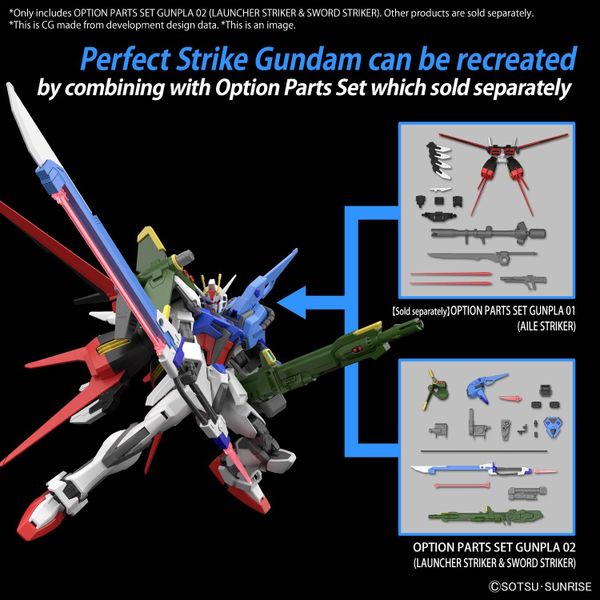 [Pre-order] - Trả hàng 2024 tháng 07 - 1/144 OPTION PARTS SET GUNPLA 02 - LAUNCHER STRIKER & SWORD STRIKER - Giá Order: 215k