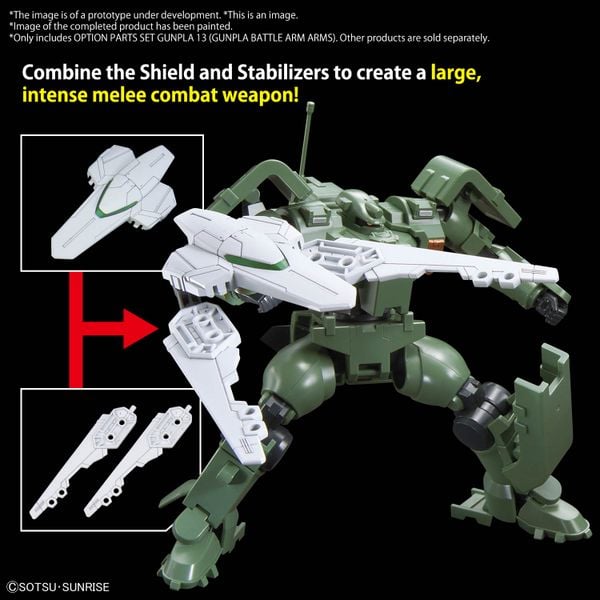 OPTION PARTS SET GUNPLA 13 - GUNPLA BATTLE ARM ARMS