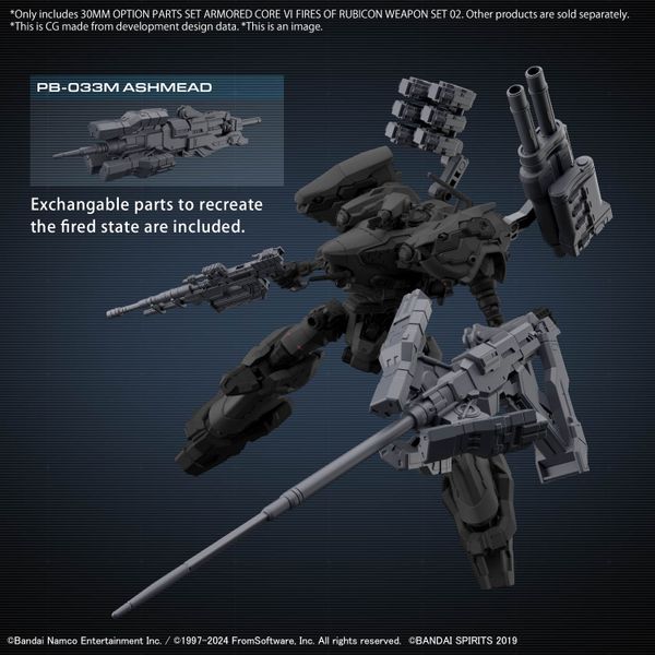30MM - ARMORED CORE 6 FIRES OF RUBICON - OPTION PARTS SET WEAPON SET 02