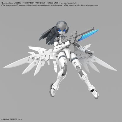 30MM 1/144 OPTION PARTS SET 17 - WING UNIT 1