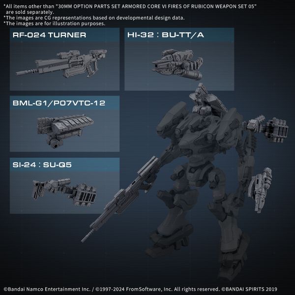[Pre-order / Đặt trước] 30MM Option Parts Set ARMORED CORE 6 FIRES OF RUBICON WEAPON SET 05