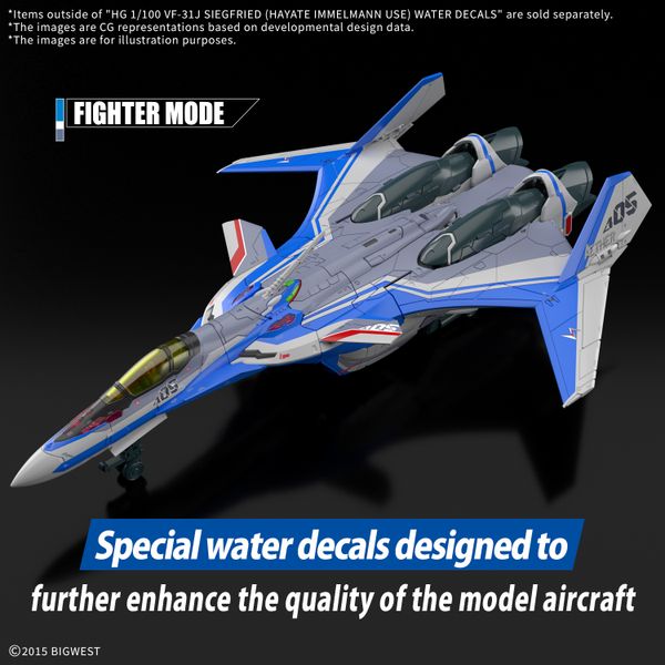 [Pre-order / Đặt trước] HG Macross 1/100 VF-31J Siegfried - Hayate Immelmann's dedicated water transfer decal