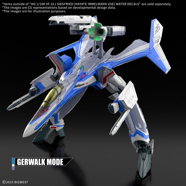 [Pre-order / Đặt trước] HG Macross 1/100 VF-31J Siegfried - Hayate Immelmann's dedicated water transfer decal