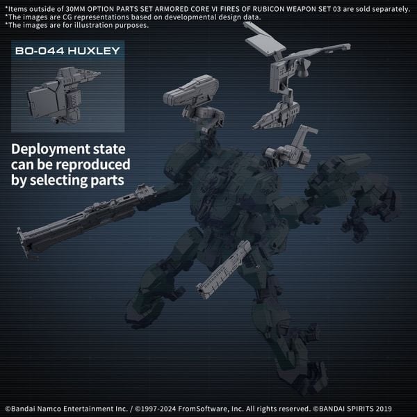 [Pre-order / Đặt trước] 30MM optional parts set ARMORED CORE 6 FIRES OF RUBICON WEAPON SET 03