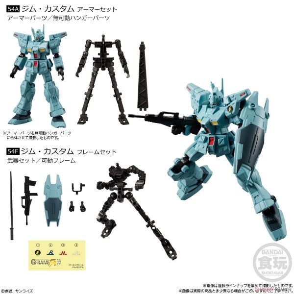 MOBILE SUIT GUNDAM G-FRAME FA 03 - GM Custom Set