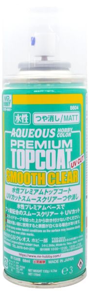 Mr. Hobby Aqueous Premium Top coat UV-CUT - B604 - SMOOTH CLEAR - MATT