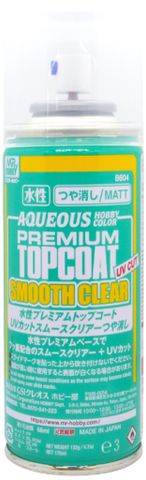 Mr. Hobby Aqueous - B604 Premium Top coat UV CUT - SMOOTH CLEAR MATT - Gốc Cồn