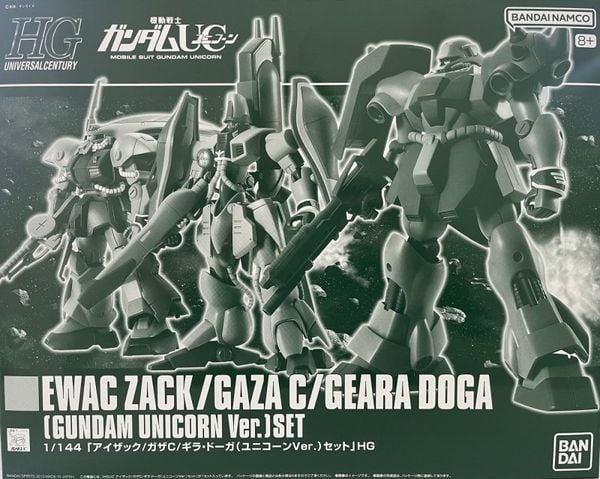 HG UC 1/144 EWAC Zack / Gaza C / Geara Doga - Gundam Unicorn ver Set