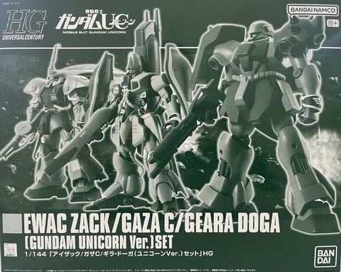 HG UC 1/144 EWAC Zack / Gaza C / Geara Doga - Gundam Unicorn ver Set