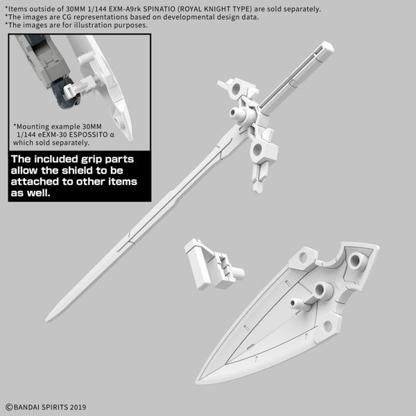 [Pre-order / Đặt trước] 30MM 1/144 EXM-A9rk Spinatio - Royal Knight version