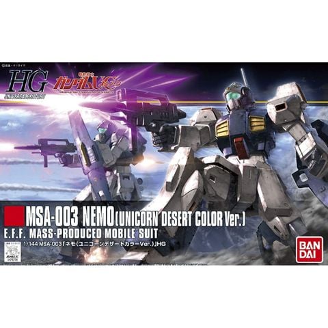 HG UC 1/144 MSA-003 Nemo - Unicorn Desert Color Ver