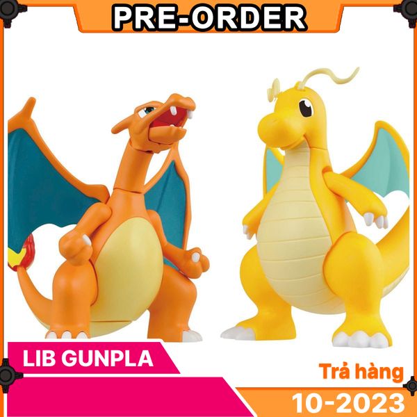[Pre-order] - 2023 tháng 10 - Pokémon Plamo Collection 43 Charizard Battle Ver & Dragonite Vs Set - Giá Order: 320k