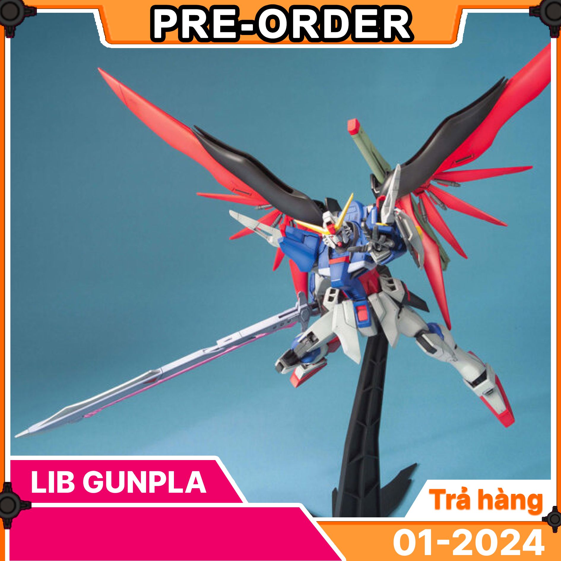 [Preorder] 2024 tháng 01 MG 1/100 DESTINY GUNDAM LIB Gunpla