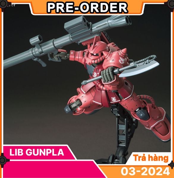 [Pre-order] - Trả hàng 2024 tháng 03 - HG GTO 1/144 MS-06S Char Zaku II Red Comet Ver. - Giá Order: 375k