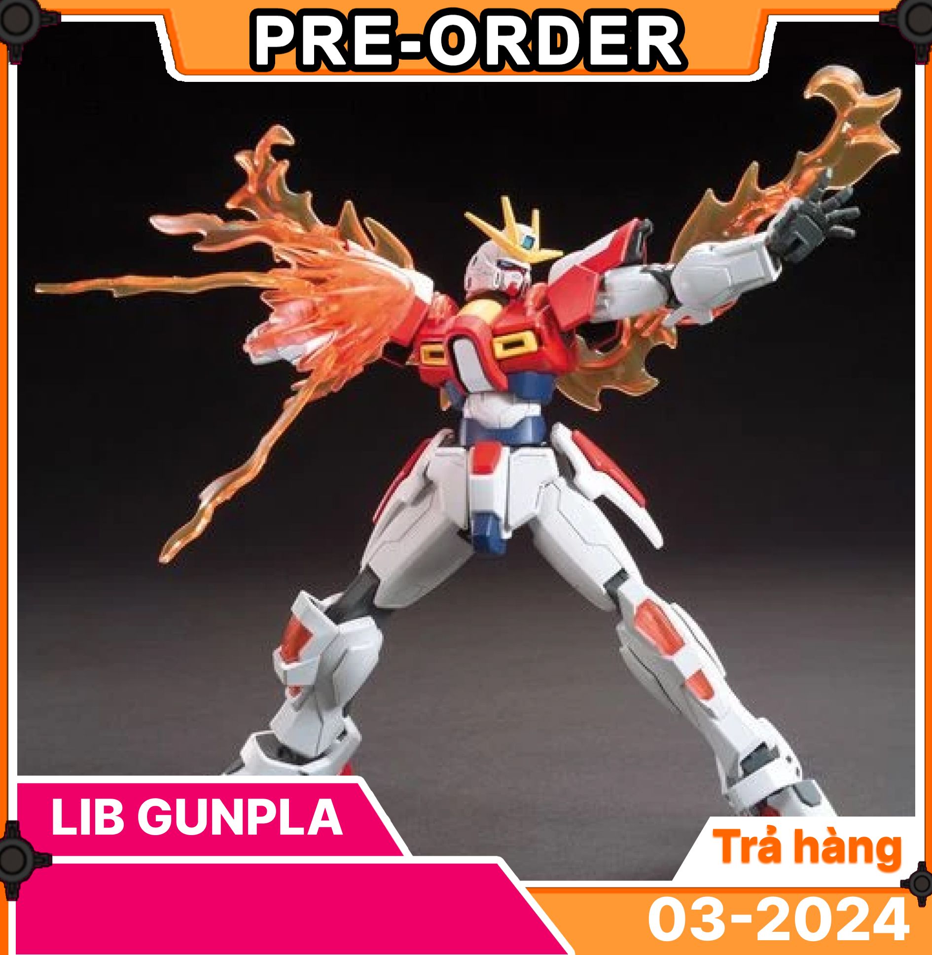 Gundam Arcane & Build Burning Gundam 3点（Bandai Hobby HGBF