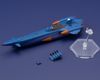 Kotobukiya - Nadia: The Secret of Blue Water - 1/1000 Universal Submarine Nautilus Reissue
