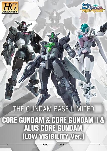 HGBD:R 1/144 Core Gundam & Core Gundam II & Alus Core Gundam - Low Visibility Ver