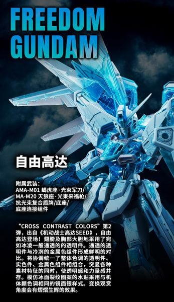 MG 1/100 Freedom Gundam ver 2.0 - Cross Contrast / Clear Blue