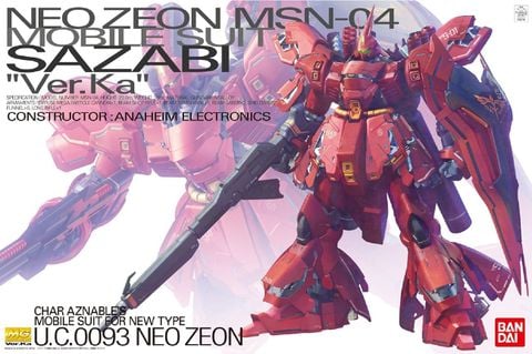 [Pre-order / Đặt trước] MG 1/100 MSN-04 SAZABI VER KA