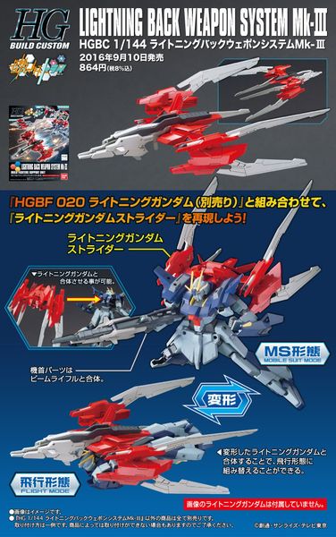[Pre-order / Đặt trước] HGBC 1/144 LIGHTNING BACK WEAPON SYSTEM Mk-3