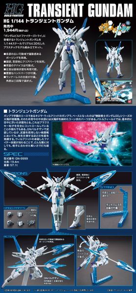 [Pre-order / Đặt trước] HGBF 1/144 TRANSIENT GUNDAM