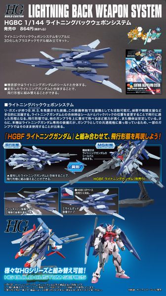 [Pre-order / Đặt trước] HGBC 1/144 LIGHTNING BACK WEAPON SYSTEM