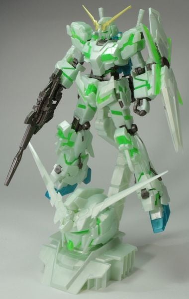 HGUC 1/144 RX-0 Unicorn Gundam + 1/48 Head Display Base The Final Battle ver