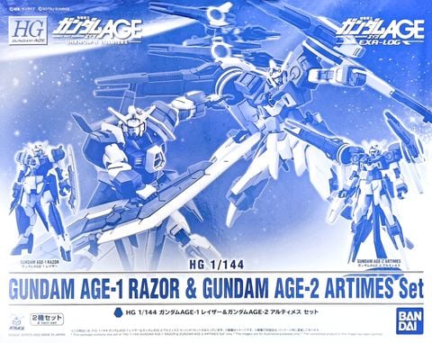 HG Age 1/144 Gundam Age 1 Razor & Gundam Age 2 Artimes Set