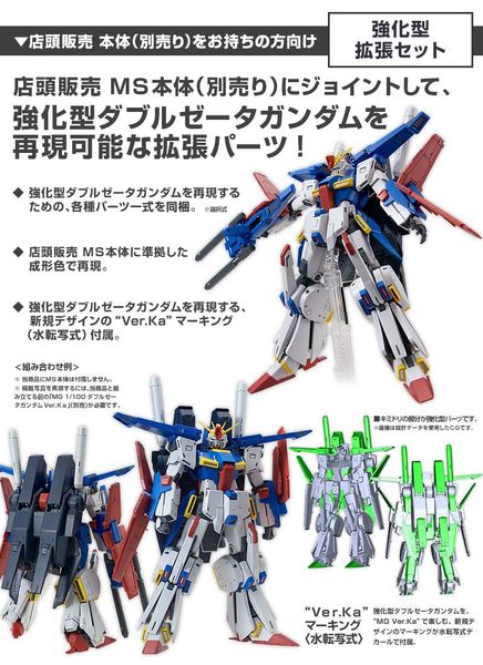 MG 1/100 Enchanced Extension Parts For ZZ Gundam Ver. Ka