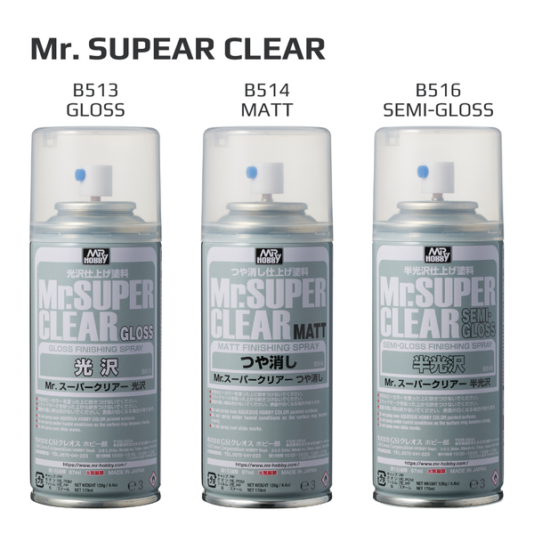 Sơn Phủ Bảo Vệ Mô Hình Clear Coat Mr. Super Clear - Gốc Dung Môi Lacquer