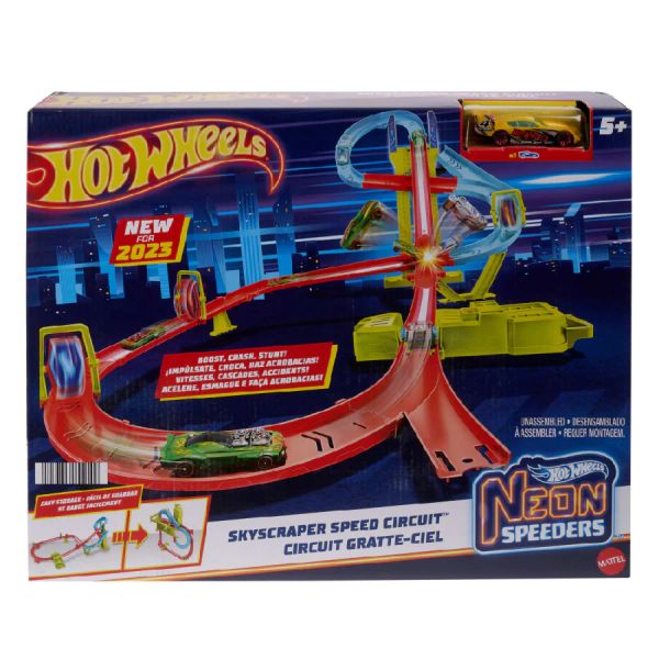  Đồ Chơi Đường Đua Chọc Trời Hot Wheels Neon Speeders Hot Wheels 