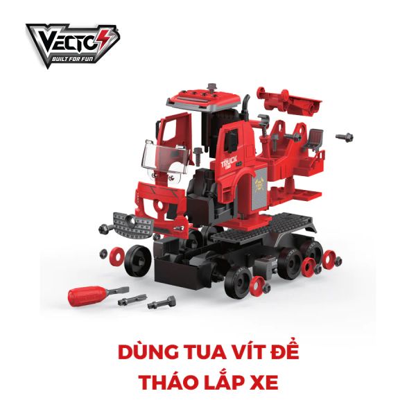  Đồ chơi lắp ráp VECTO DIY Xe cứu hỏa 