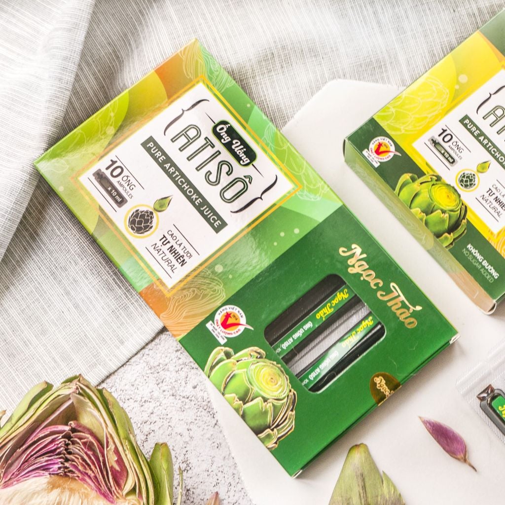 Hộp Cao Nước Atiso lá tươi uống liền Ngọc Thảo - 10 ống 10ml