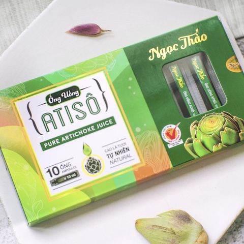 Hộp Cao Nước Atiso lá tươi uống liền Ngọc Thảo - 10 ống 10ml (SP đạt danh hiệu HVNCLC và được nhiều người ưa thích)