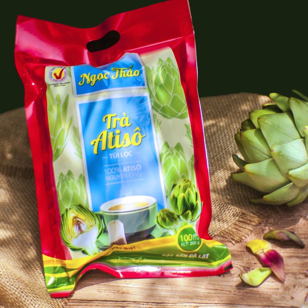 Gói Trà Atiso Túi Lọc Ngọc Thảo loại Đặc Biệt | 100 túi (gói màu đỏ)
