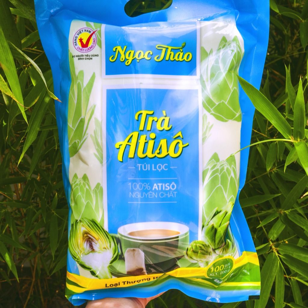 Gói Trà Atiso Túi Lọc Ngọc Thảo loại Thượng Hạng - 100 túi (gói xanh dương)
