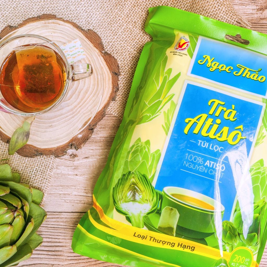 Gói Trà Atiso Túi Lọc Ngọc Thảo loại Thượng Hạng - 200 túi (gói xanh lá)